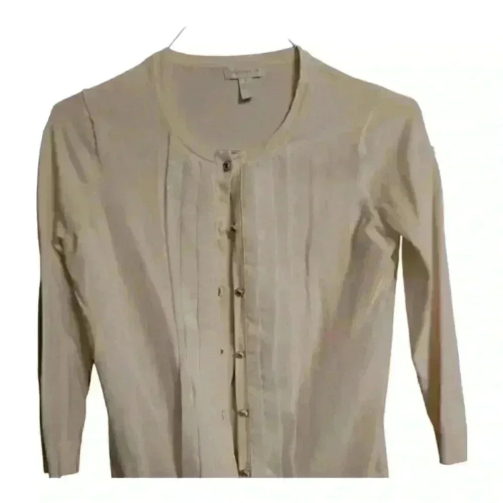 Charter‎ Club Cardigan cream Sweater Top Small S Women's
